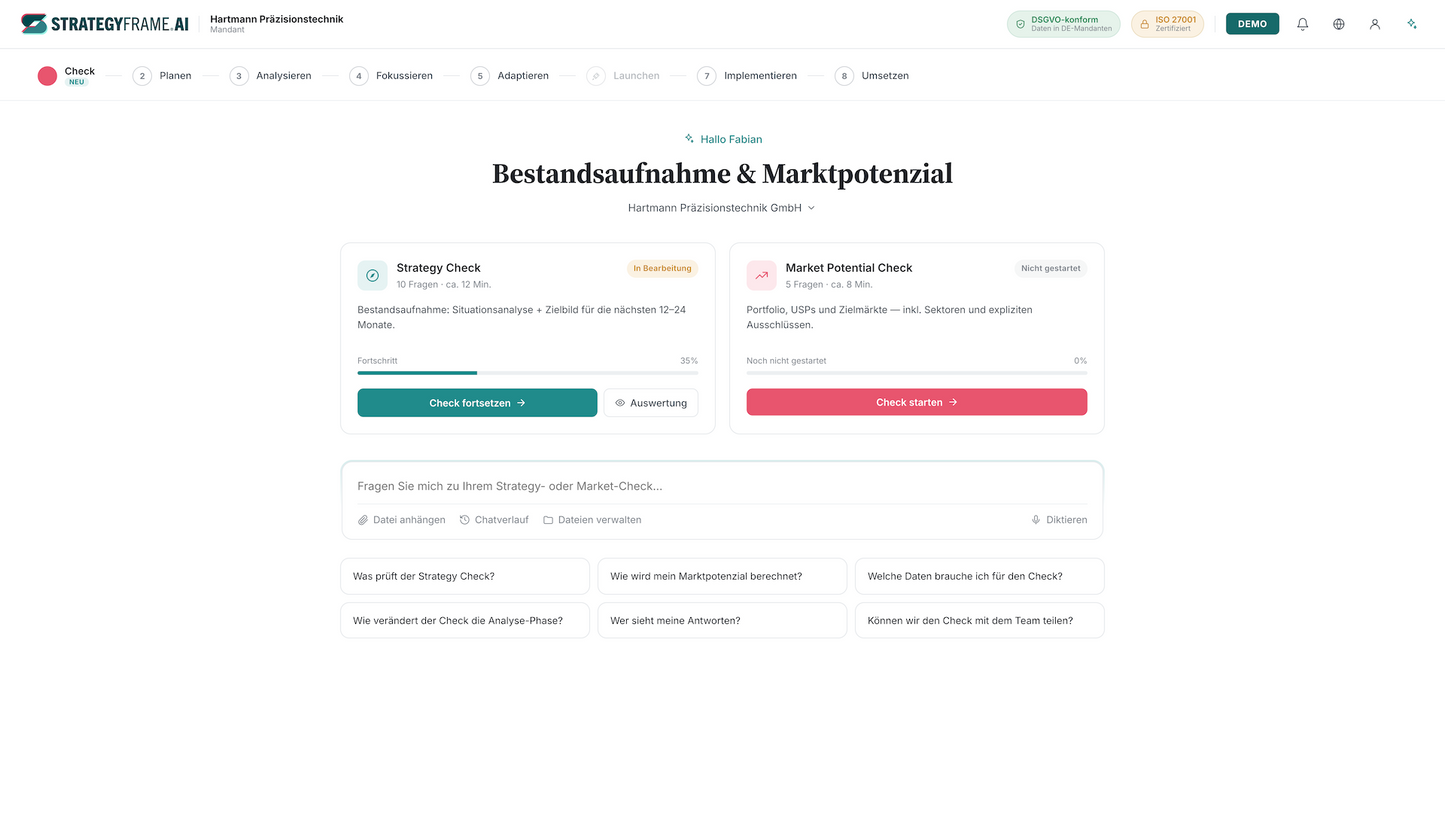 StrategyFrame®AI - Chat & Check